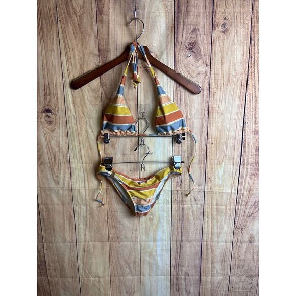 Vix Paula Hermanny Striped String Bikini Women's Size S - Picture 2 of 7